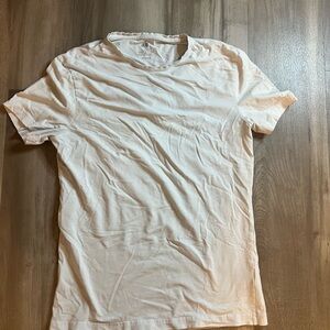 H&M White Short Sleeve Slim Fit Tee